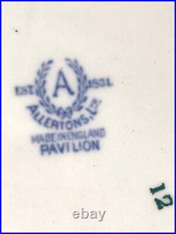 2 Antique Blue & White Platters Allertons Pavilion England 1929-1942