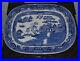 2 Colossal Willow Pattern Antique Platters