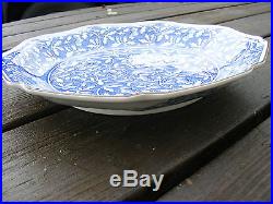2 Vintage Japanese Chinese Chargers Plates Blue And White Signed