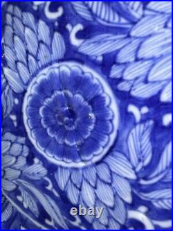 2 x Antique Chinese Blue and White Kangxi Period porcelain Plate 22cm Diameter