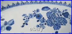 32cm Excellent Large Antique Chinese Blue & White Charger Meat Plate tray 18c