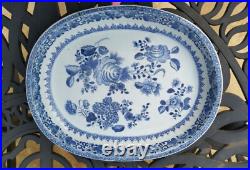32cm Excellent Large Antique Chinese Blue & White Charger Meat Plate tray 18c