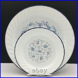 38 Piece Blue Fleur Corelle by Corning Floral Dinnerware Set Plates Bowls Cups