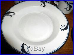 38 Piece Dansk Flora Bayberry Blue White Japan Set Dinnerware Plates Cups Etc