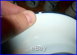 38 Piece Dansk Flora Bayberry Blue White Japan Set Dinnerware Plates Cups Etc