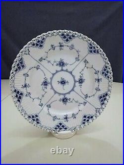 3 ROYAL COPENHAGEN BLUE FLUTED FULL LACE Salad Plates Lunch 1086 20cm 1st Qual