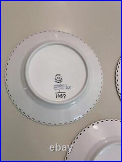 3 ROYAL COPENHAGEN BLUE FLUTED FULL LACE Salad Side Plate 1087 17.5cm 1st Qual