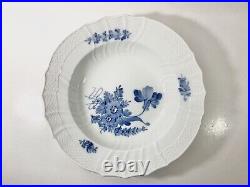 3x Royal Copenhagen Blue Flowers 1616 Curved Deep Plates Soup Pasta Bowls 22 cm