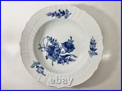 3x Royal Copenhagen Blue Flowers 1616 Curved Deep Plates Soup Pasta Bowls 22 cm