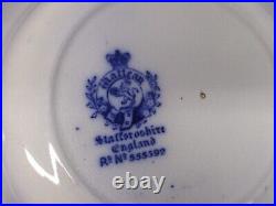 44 Pcs Antique Staffordshire Blue & White Watteau Rn 555592 Gorgeous Set