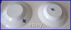 4 ANTIQUE Booths England Semi-Porcelain Cheswick Blue&White Large Soup Plates