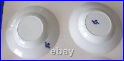 4 ANTIQUE Booths England Semi-Porcelain Cheswick Blue&White Large Soup Plates