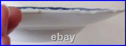 4 ANTIQUE Booths England Semi-Porcelain Cheswick Blue&White Large Soup Plates