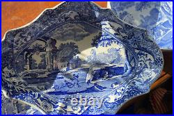 4 ANTIQUE COPELAND SPODE BLUE ITALIAN PATTERN SET OF 4 Bowl Plate Serving Dish