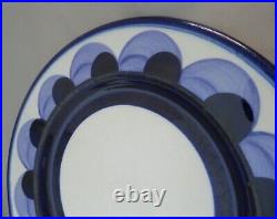 (4) Anja Jaatinen for ARABIA of Finland Blue & White PAJU 7 3/4 Salad Plates NR