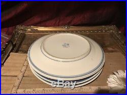 4 Asian Porcelain Blue & White Canton Design 9 Plates