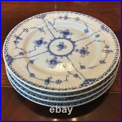 4 Blue Fjord Dinner Plates Lipper & Mann Blue & White Dinnerware