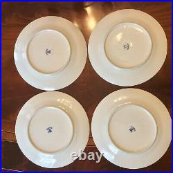 4 Blue Fjord Dinner Plates Lipper & Mann Blue & White Dinnerware