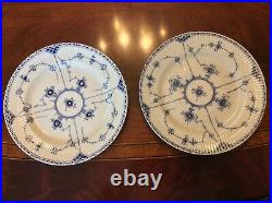 4 Blue Fjord Dinner Plates Lipper & Mann Blue & White Dinnerware