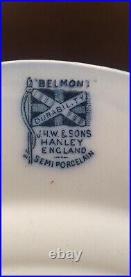 4x/8x Belmont Durability Flow Blue White Antique Dinner Salad plates 23.5cm