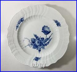 4x Royal Copenhagen Blue Flowers Curved Dinner Plates 1621 Diameter 25 cm