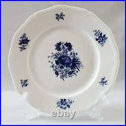 5 LIMOGES Ceralene A. Raynaud Luncheon White Plates Blue Flowers France