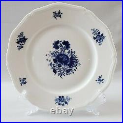 5 LIMOGES Ceralene A. Raynaud Luncheon White Plates Blue Flowers France