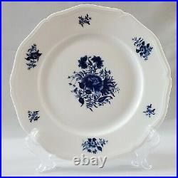 5 LIMOGES Ceralene A. Raynaud Luncheon White Plates Blue Flowers France