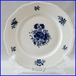 5 LIMOGES Ceralene A. Raynaud Luncheon White Plates Blue Flowers France