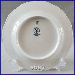 5 LIMOGES Ceralene A. Raynaud Luncheon White Plates Blue Flowers France