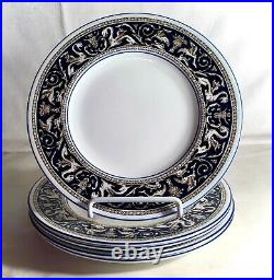 5 Wedgwood Dark Blue Florentine 8 Salad Plates