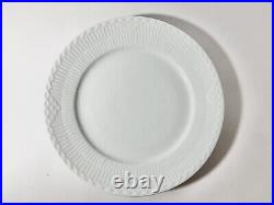5x Royal Copenhagen Blue Fluted Princess Plain White 622 Luncheon Plates 22 cm
