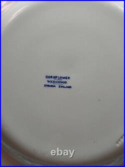 6 Vintage Wedgwood Etruria Blue & White Cornflower 10.25 Dinner Plate England