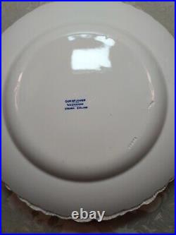 6 Vintage Wedgwood Etruria Blue & White Cornflower 10.25 Dinner Plate England