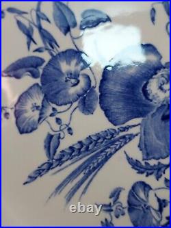 6 Vintage Wedgwood Etruria Blue & White Cornflower 10.25 Dinner Plate England