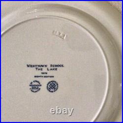 6 Wedgwood Westtown School 1973 Eighth Edition Plates 10.5 Blue & White RARE