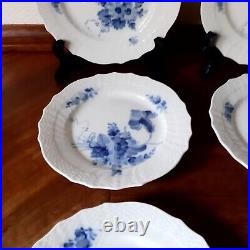 6 x BLUE FLOWER CURVED 16 cm Plates # 10 1626 Royal Copenhagen 1969 74. 1st