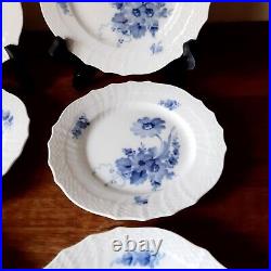 6 x BLUE FLOWER CURVED 16 cm Plates # 10 1626 Royal Copenhagen 1969 74. 1st