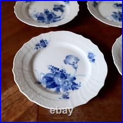 6 x BLUE FLOWER CURVED 16 cm Plates # 10 1626 Royal Copenhagen 1969 74. 1st