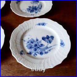 6 x BLUE FLOWER CURVED 16 cm Plates # 10 1626 Royal Copenhagen 1969 74. 1st