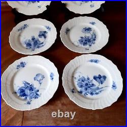 6 x BLUE FLOWER CURVED 16 cm Plates # 10 1626 Royal Copenhagen 1969 74. 1st