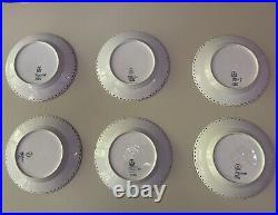 6 x ROYAL COPENHAGEN BLUE FLUTED FULL LACE Salad Plates Lunch 1086 20cm 1st Qual