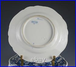 6pc Meissen Blue Onion Bread Butter Plates Oval backstamp, blue on white