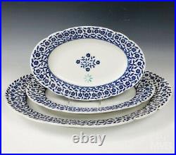 71 Royal Vienna Blue & White Floral China Set