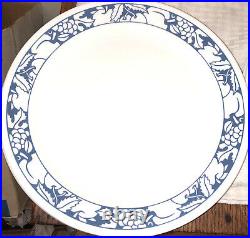 7 Corelle/Corning Harvest Time Dinner plates 10 1/4 Blue