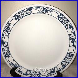7 Corelle/Corning Harvest Time Dinner plates 10 1/4 Blue