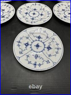 7 Hors D'oeuvres Plates Bing and Grondahl B & G Copenhagen Denmark Blue 5 5/8