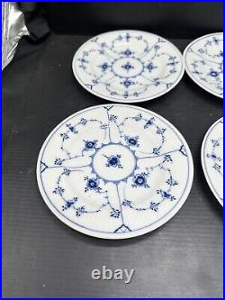 7 Hors D'oeuvres Plates Bing and Grondahl B & G Copenhagen Denmark Blue 5 5/8