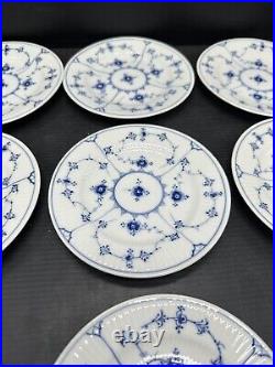 7 Hors D'oeuvres Plates Bing and Grondahl B & G Copenhagen Denmark Blue 5 5/8