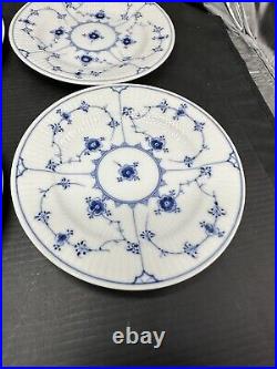 7 Hors D'oeuvres Plates Bing and Grondahl B & G Copenhagen Denmark Blue 5 5/8